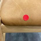 Open Box: Ezra Dining Chair - Ludlow Leather Sesame, Blonde