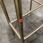 Open Box: Lenox Counter Stool (26"H) - Performance Distressed Velvet Sand, Champagne Bronze Frame