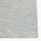 Allover Wave Pattern Wool Rug