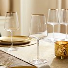 Horizon Lead-Free Crystal Gold-Rimmed Red Wine Glass Sets