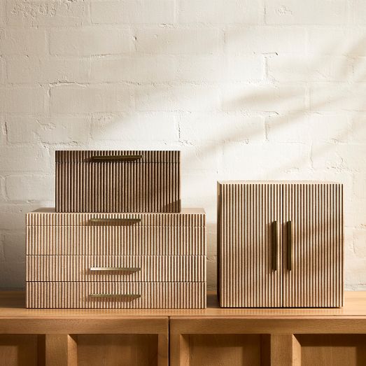 Julieta Wood Jewelry Box, Green Ash | West Elm