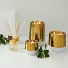 White &amp; Gold Candle - Smoked Tonka