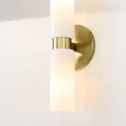 Weston Smooth Glass Indoor/Outdoor Double Short Sconce (16")