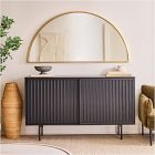 Half-Moon Metal Wall Mirror