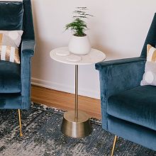 Maisie marble side table, 16 inch