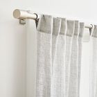 Oversized Adjustable Curtain Rod w/ Cylinder Finials - Brushed Nickel
