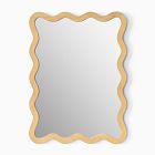Wavy Wood Wall Mirror