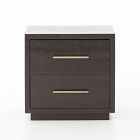 Alexa Burnished Pedestal 2-Drawer Nightstand (22")