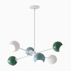 6-Light Colorful Globe Chandelier (37")