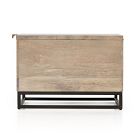 Carved Solid Mango Wood Storage Coffee Table (24")