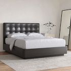 Grid Tufted Wall Mounted Headboard - Leather