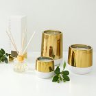 White &amp; Gold Candle - Smoked Tonka