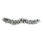 Faux Flocked Christmas Garland w/ Pine Cones