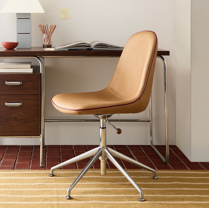 Emma Chamberlain Leather Office Chair | West Elm