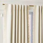 Open Box: Ruffle Linen Blackout Curtain (48"W x 84"L) - Alabaster