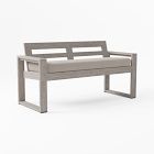 Open Box: Portside Outdoor Porch Bench Cushion Only - Plain Weave Pearl Gray