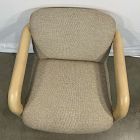 Open Box: Benson Wood Frame Chair - Performance Marled Basketweave Camel, Blonde