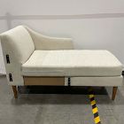 Open Box: Olive Standard Back Swoop Arm Right Arm Chaise - Twill Sand, Pecan