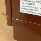 Open Box: Pierce &amp; Ward Lacquered Nightstand (16") - Natural Brown, Claro Knobs