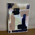 Open Box: Dolce Blue Framed Wall Art (30" x 45") - White Frame