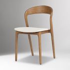 Scooped Ash Upholstered Dining Chair
