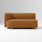 Open Box: Laurent Left-Arm 2 Seater Sofa - Performance Velvet Golden Oak, Cool Walnut