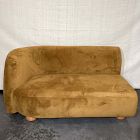 Open Box: Laurent Left-Arm 2 Seater Sofa - Performance Velvet Golden Oak, Cool Walnut