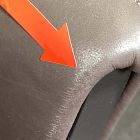 Open Box: Macy Leather Dining Chair - Saddle Leather Slate, Antique Textured Bronze