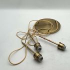 Open Box: Sculptural 3-Light Chandelier Canopy Base Only - Brushed Brass