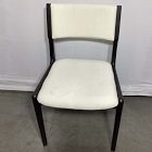 Open Box: Damon Cafe Dining Chair - Performance Yarn Dyed Linen Weave Alabaster, Smoked Oak