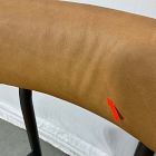 Open Box: Grier Leather Counter Stool (26") - Ludlow Leather Sesame, Textured Antique Bronze