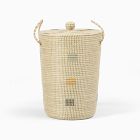 Woven Cord Lidded Hamper