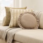 Box Pleat Round Pillow