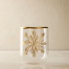 Etched Snowflake Double Old Fashioned Glass Sets