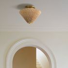 Pierce &amp; Ward Pleated Flush Mount (12")