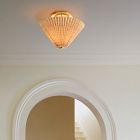 Pierce &amp; Ward Pleated Flush Mount (12")