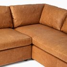 Marin Leather 2-Piece Bumper Chaise Sectional (114")