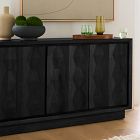 Carved Pattern Solid Wood Media Console (60"&ndash;80")