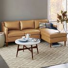 Hamilton Leather 2-Piece Chaise Sectional (83"&ndash;93")