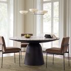 Leona Marble Round Dining Table (48"&ndash;60")