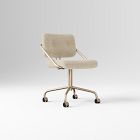 Open Box: Colombo Office Chair - Performance Yarn Dyed Linen Weave Sand, Champagne Bronze