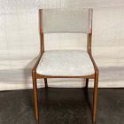 Open Box: Damon Cafe Dining Chair - Performance Distressed Velvet Sand, Cool Walnut