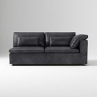 Open Box: Harmony Modular Right Arm 2 Seater Sofa - Sierra Leather Licorice