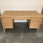 Open Box: Miles Executive Desk (64") - Toasted Oak