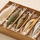 Medium Glass Marquise Ornaments (Set of 9) - Neutral