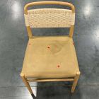 Open Box: Eindhoven Dining Chair - Ludlow Leather Cumin, Blonde