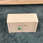 Open Box: Eleanor Wall Bath Storage Cabinet - Pearl, Antique Brass