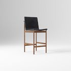 Open Box: Framework Leather Counter Stool (26.5") - Sierra Leather Licorice, Dark Walnut