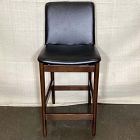 Open Box: Framework Leather Counter Stool (26.5") - Sierra Leather Licorice, Dark Walnut