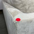 Open Box: Haven Left Arm 2.5 Seater Sofa - Performance Distressed Velvet Sand